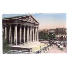 LA MADELEINE, PARIS, FRANCE used vintage postcard 1951 postmark =
