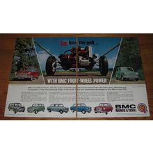 1964 BMC Minis & 1100's Ad - You have the pull.. With BMC front-wheel power