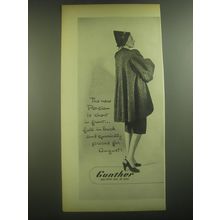 1946 Gunther Furs Ad - The new Persian is short in front.. Full in back