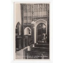 Chancel & Screen St John the Baptist Church Stockton Postcard RP Wiltshire