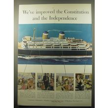 1959 American Export Lines Cruise Ad - We've improved the Constitution