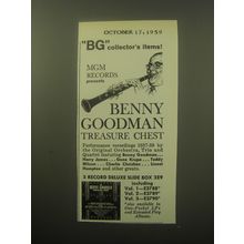 1959 MGM Records Advertisement - Benny Goodman Treasure Chest