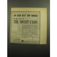 1960 Intourist Travel Ad - Include a visit to The Soviet Union