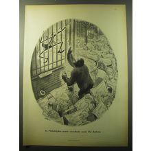 1960 The Philadelphia Bulletin Newspaper Ad - African Gorilla Belgian Congo