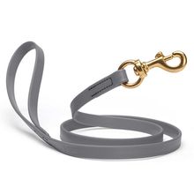 Dog Pet Leash with Brass Hardware W 3/4” L 4 FT Battleship Gray