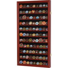 Displaygifts Military Challenge Coin Display Case Poker Chips Holder Wall Cabine