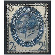 1929 SG437 2 1/2d Blue PUC Good Used (blunt perf) . ..