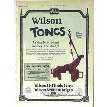 wilson oil tools corp 1928 rotary tongs vintage ad