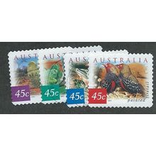 AUS 2001 (SET) (S/A) 'FLORA AND FAUNA-BIRDS(P11.5X11)(4v) FINE USED (EBID41-345)