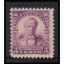 725 3c Daniel Webster Barely Clears MNH O3713