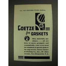 1937 Goetze Gaskets Ad - NICE!