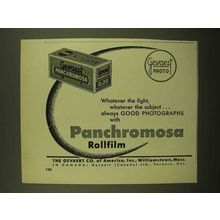 1950 Gevaert Panchromosa Rollfilm Ad - Whatever Light