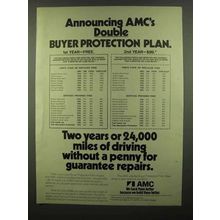 1974 AMC Motors Ad - Double Buyer Protection Plan