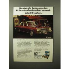 1975 Plymouth Valiant Brougham Car Ad - Style
