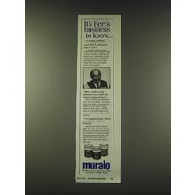 1988 Muralo 8080, 8060 and 8050 Vinyl Paste Ad - It's Bert's business to know