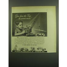1949 Model Toys Ad - Give him the toys he wants most