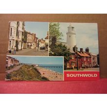 multiview, SOUTHWOLD. SUFFOLK. used postcard by E T W Dennis 1983 pm /