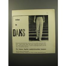 1950 DAKS Trousers Ad - Relax in DAKS