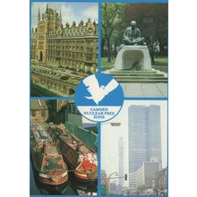 Camden London Nuclear Bomb Free Zone Anti War Postcard