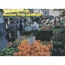 Lambeth Nuclear Free Zone London Market Anti War Postcard