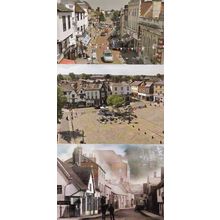 Hitchin Shops Market Place High Street 3x 1980s Postcard s