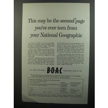 1962 BOAC British Overseas Airways Corporation Ad - This may be the second page