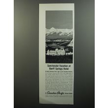 1962 Canadian Pacific Banff Springs Hotel Ad - Spectacular Vacation at Banff