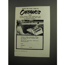 1961 Ontario Canada Ad - Shop or just laze in Ontario's Sun