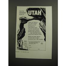 1961 Utah Tourism Ad - Visit the different world of Utah