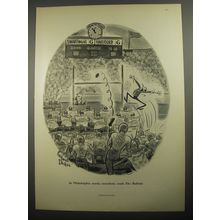 1956 Philadelphia Bulletin Newspaper Ad - Cartoon by Richard Decker - Swarthmore