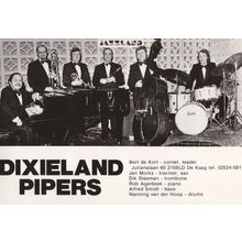 Dixieland Pipers Dutch Holland Jazz Band Bert de Kort PB Postcard