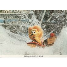 Great Yarmouth Riding The Log Flume Theme Park Postcard