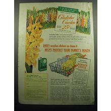 1949 Dreft Detergent Ad - Dreft washes dishes so clean it helps protect health
