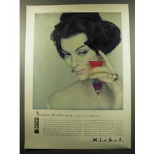 1959 Michel Cosmetics Ad - Another off-color story ..this time it's about vino