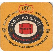 BEER MAT - WATNEYS BREWERY - RED BARREL - (Cat 063) - (1963)