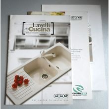 1990s Vintage ELLECI Italian Kitchen Granite SInk/Hob Granitek Sales Brochures