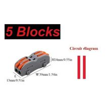 5 x SPL-2 Interconnecting Electrical Terminal Block Connectors