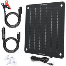 ECO-WORTHY Solar Car Battery & Trickle Charger 5W Solar Panel Power 12V Batterie