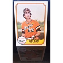 JACK CLARK 1981 FLEER BASEBALL CARD #433
