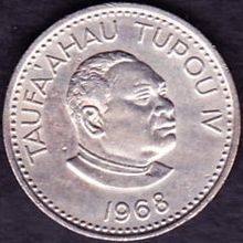 1968 Tonga 5 Seniti Coin