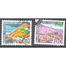 Tunisie 1979 Michel 952 - 953 O Cote (2005) 0.75 Euro Vue de Korbous et Mides