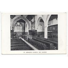 St Leonards Church Old Warden Bedfordshire Plain Back Postcard