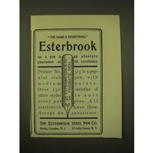 1902 Esterbrook Steel Pen Probate No. 313 Ad - The name is everything