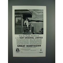 1928 Great Northern Railroad Ad - New Oriental Limited