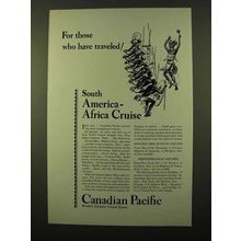 1929 Canadian Pacific Cruise Ad - For Those Traveled