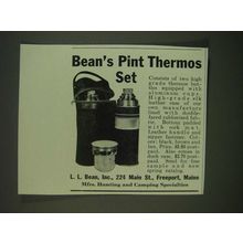 1940 L.L. Bean Thermos Set Ad