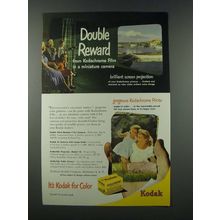1949 Kodak Kodachrome Film Ad - Double Reward