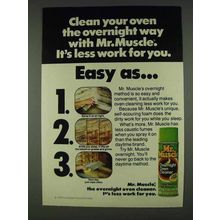 1978 Mr. Muscle Overnight Oven Cleaner Ad