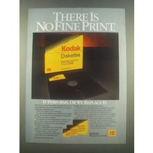 1985 Kodak Diskettes Ad - No Fine Print