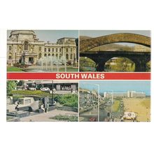 multiview, SOUTH WALES, unused vintage postcard by Dennis #